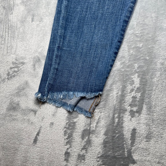 JOE'S JEANS Women's Size 30 Blue Distressed Skinny Jeans with Raw Hem - Picture 2 of 10